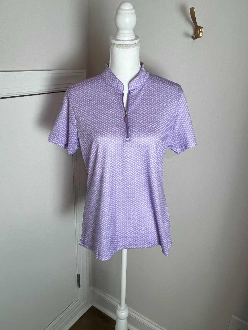 Greg Norman Ladies Golf Shirt in Lavender size L